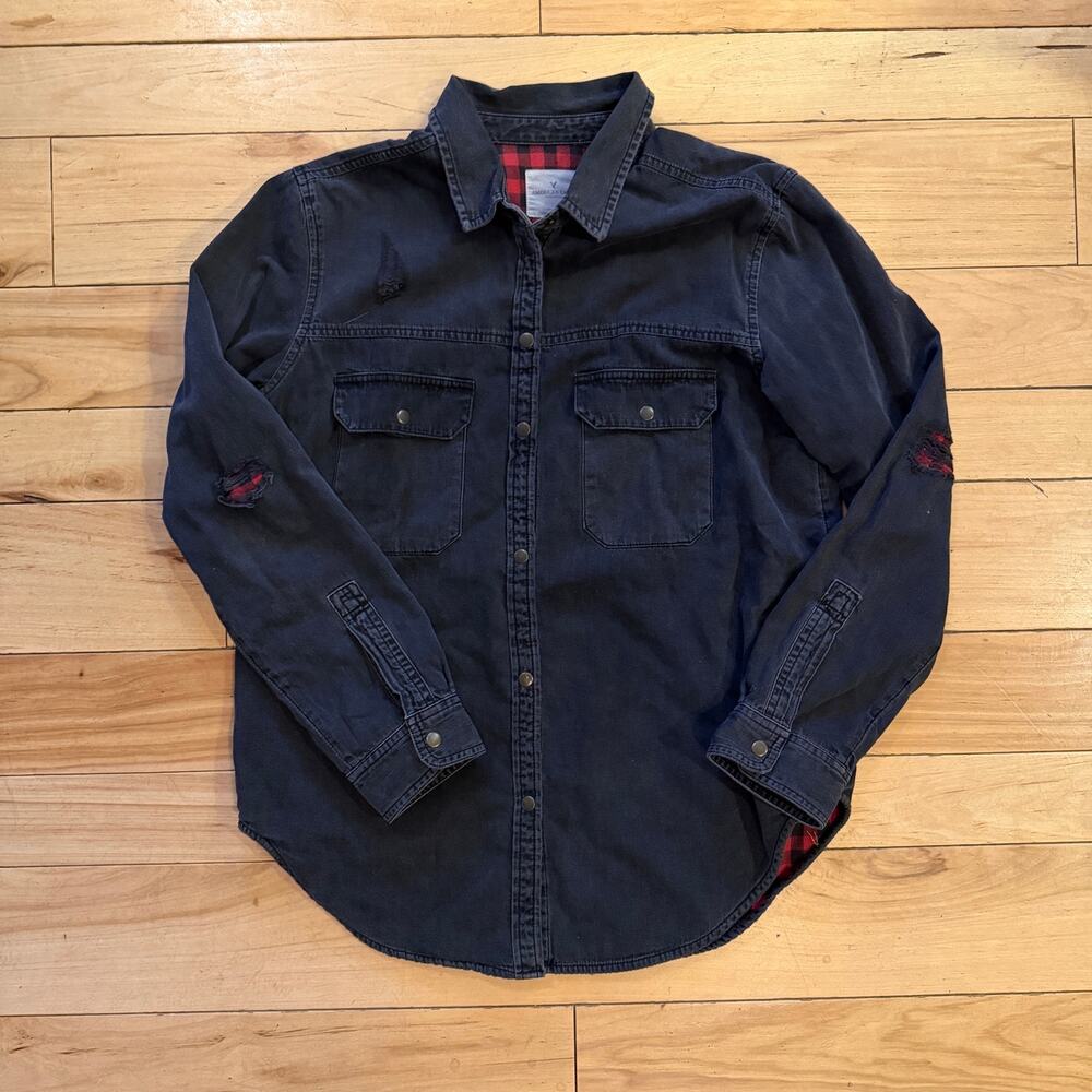 S American Eagle Flannel Lined Jacket